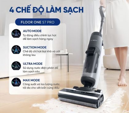 Máy hút bụi lau sàn trạng thái khô/ướt Tineco Floor One S7 Pro