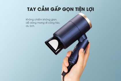 Tay cầm máy sấy tóc mini gấp gọn tiện lợi